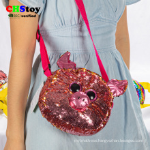 CHStoy #20B3098 Stuffed Sequin Money Small Coin Bag Women Shining cute handbag coin purse bag for girls sequins shoulder bag